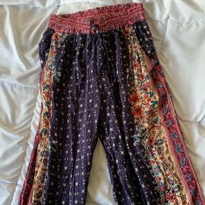flowy hippy wide legged pants
